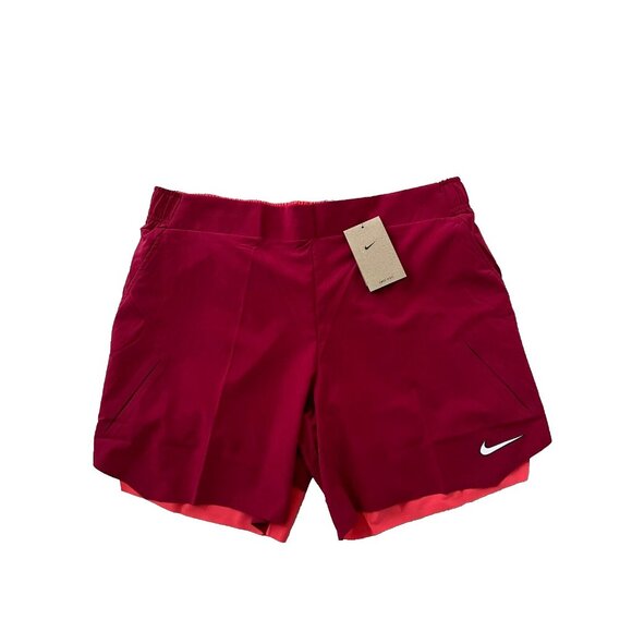 Nike DX5532 Court Dri-FIT Slam Tennis Shorts Noble Red ( XL ) - Picture 3 of 5